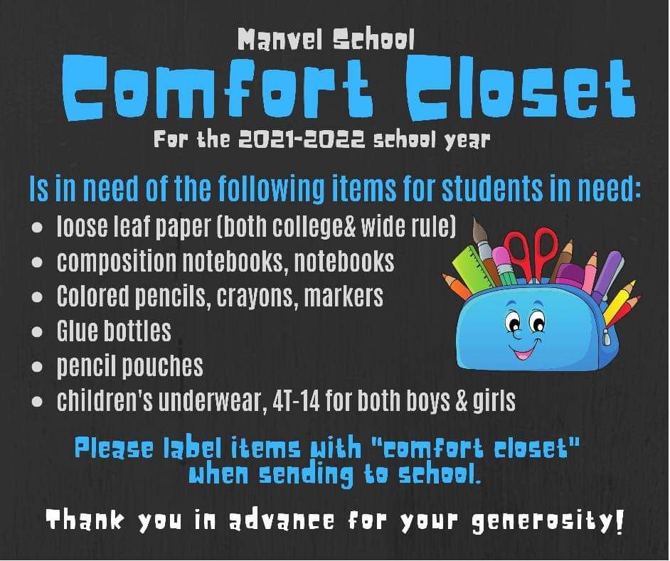  Comfort Closet needs